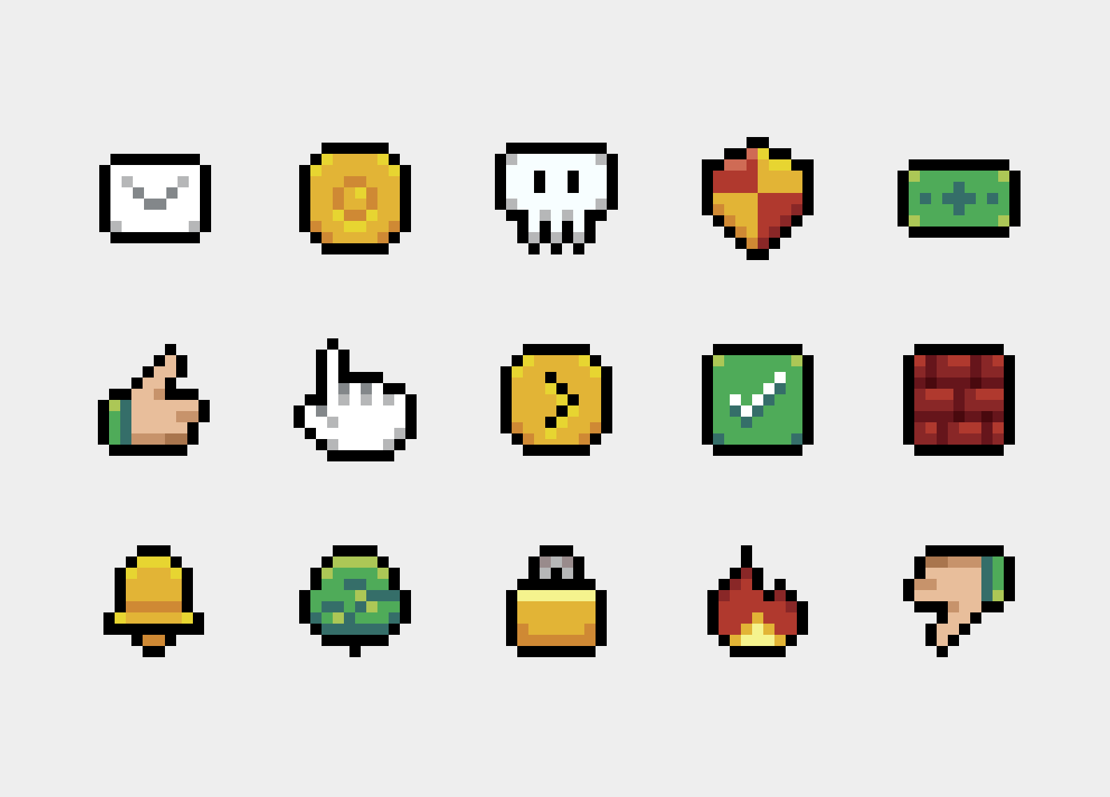 Pixel art icon sheet