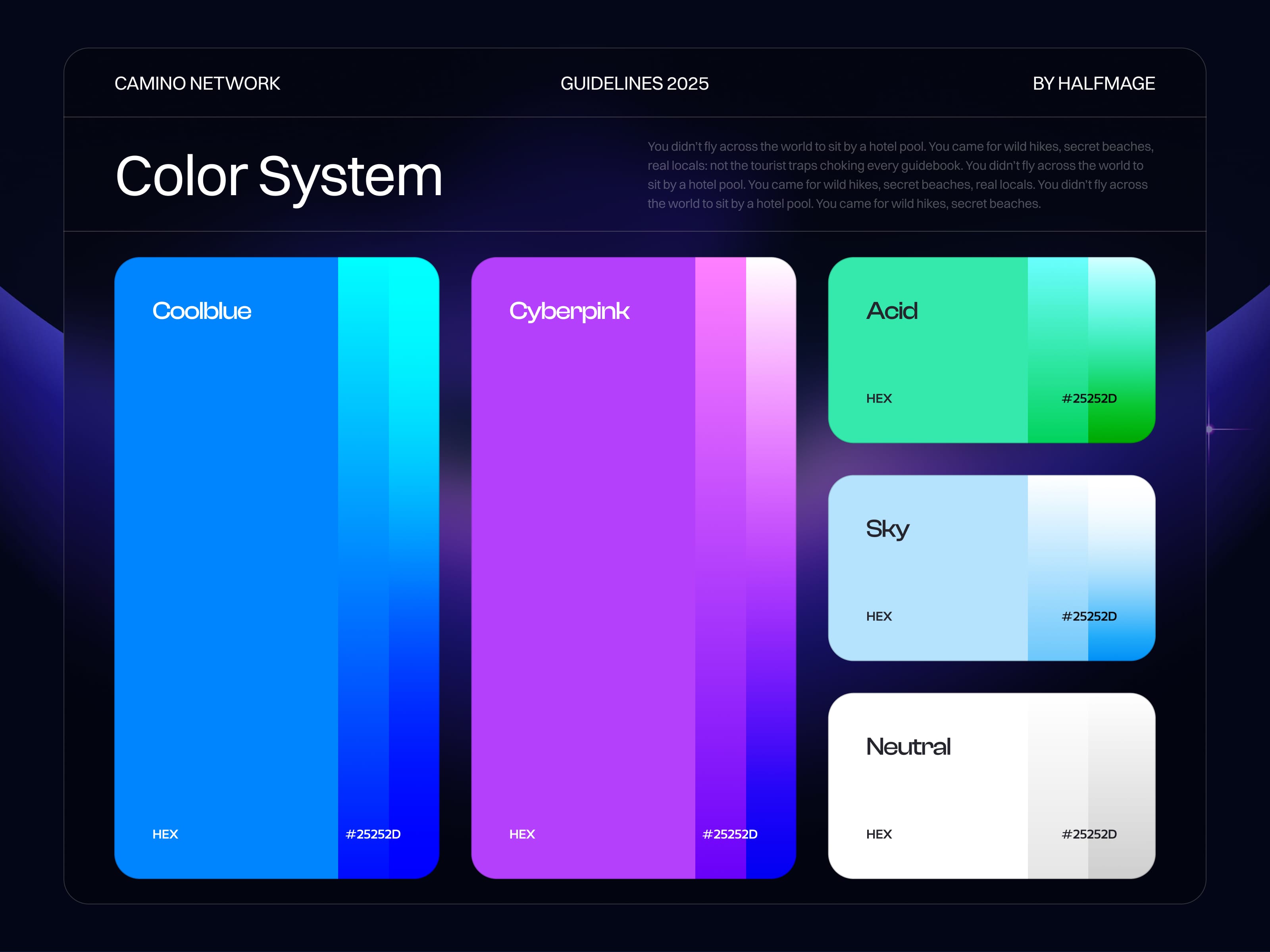 Camino Network design system