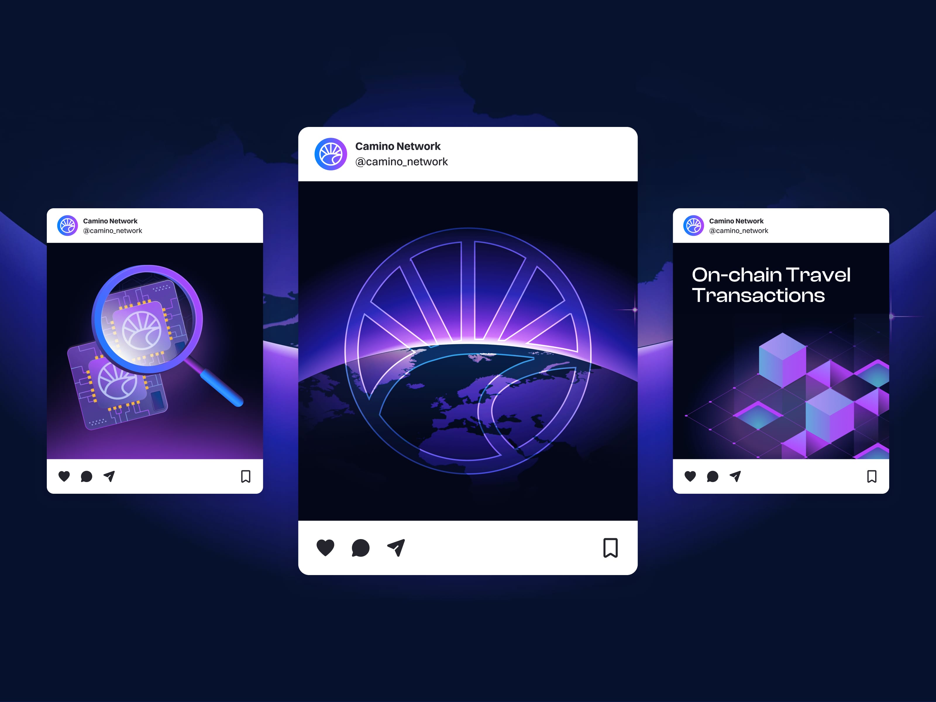 Camino Network social media designs