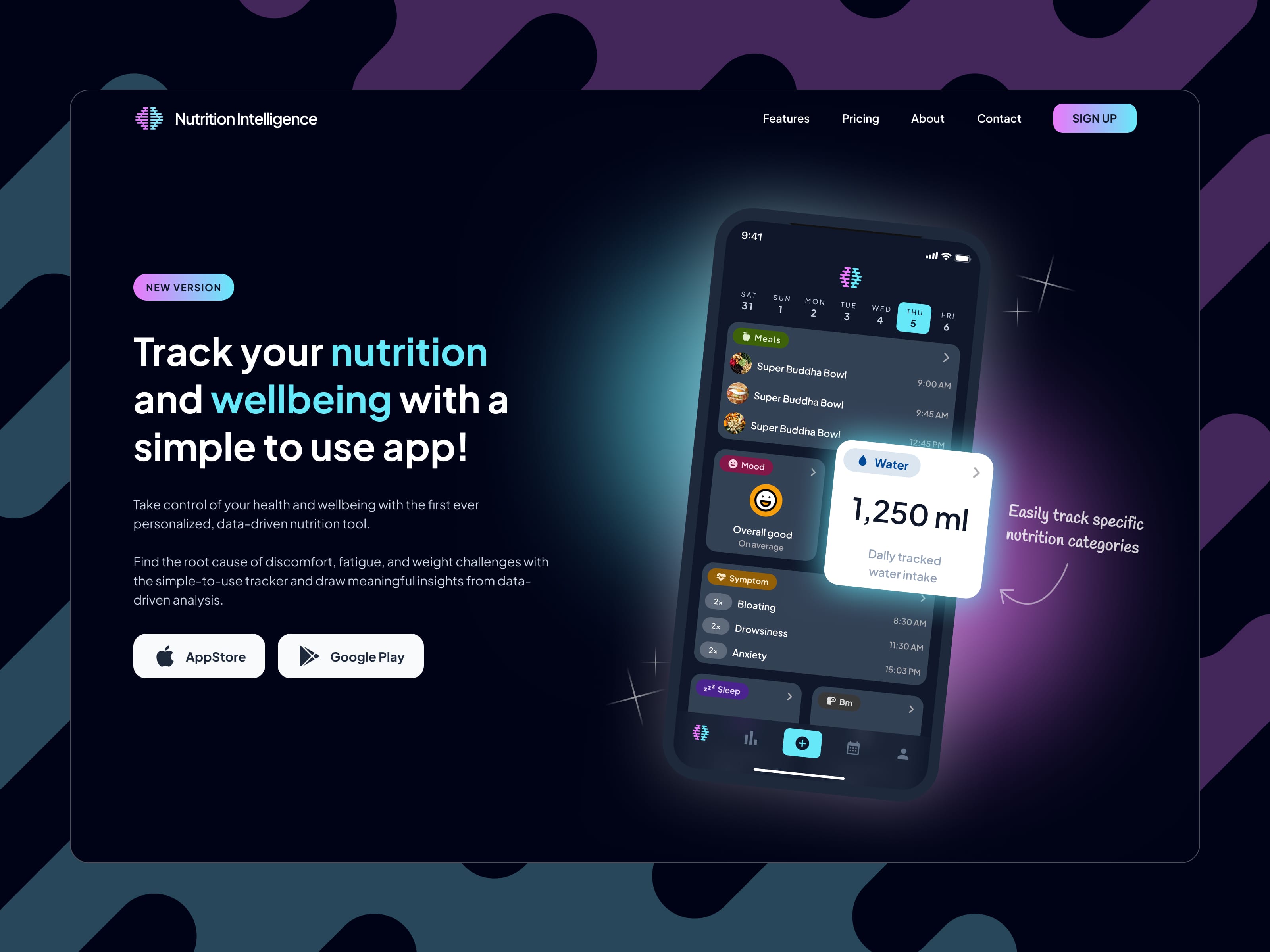 Nutrition Intelligence website homepage