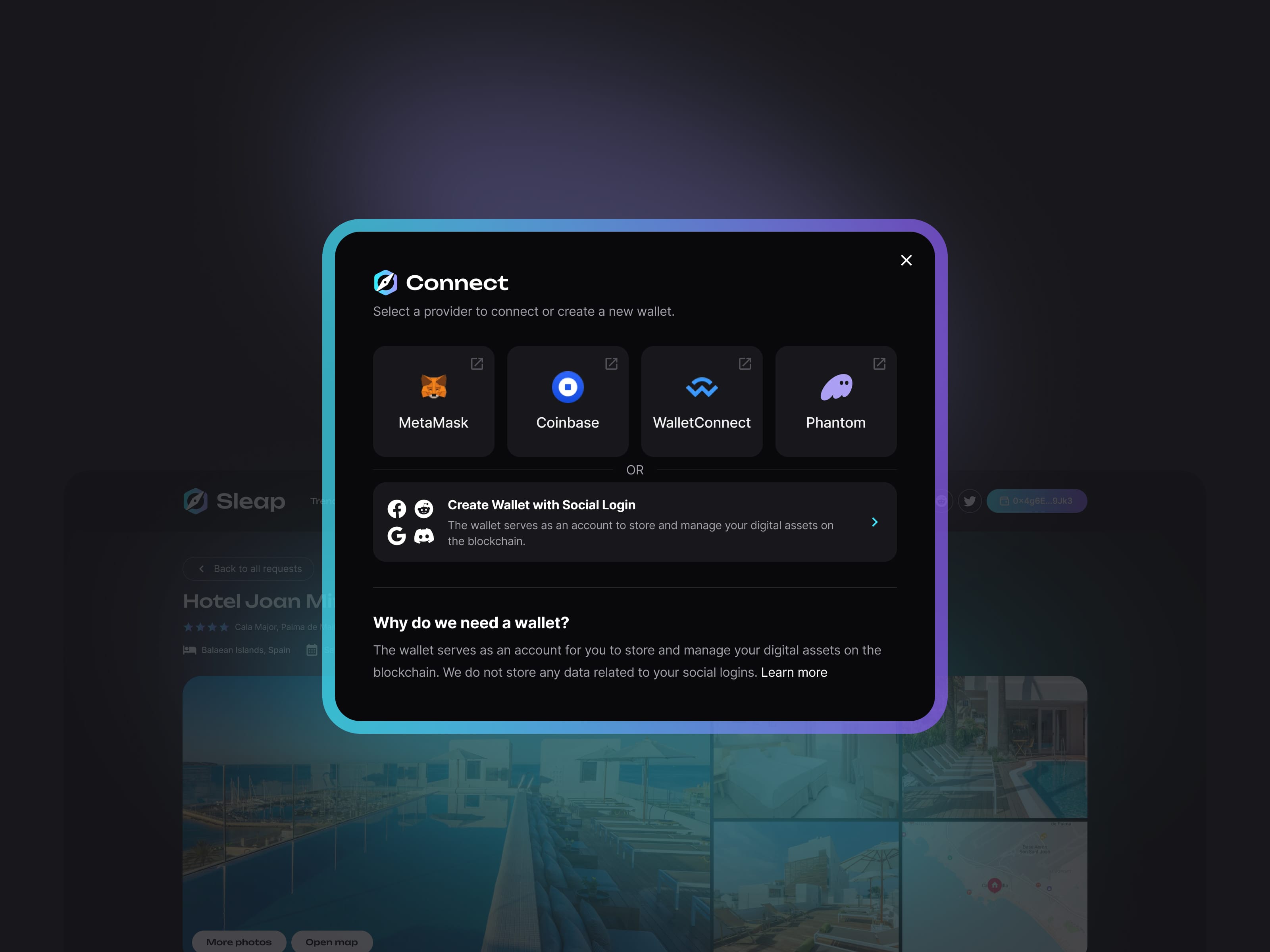 Sleap login flow
